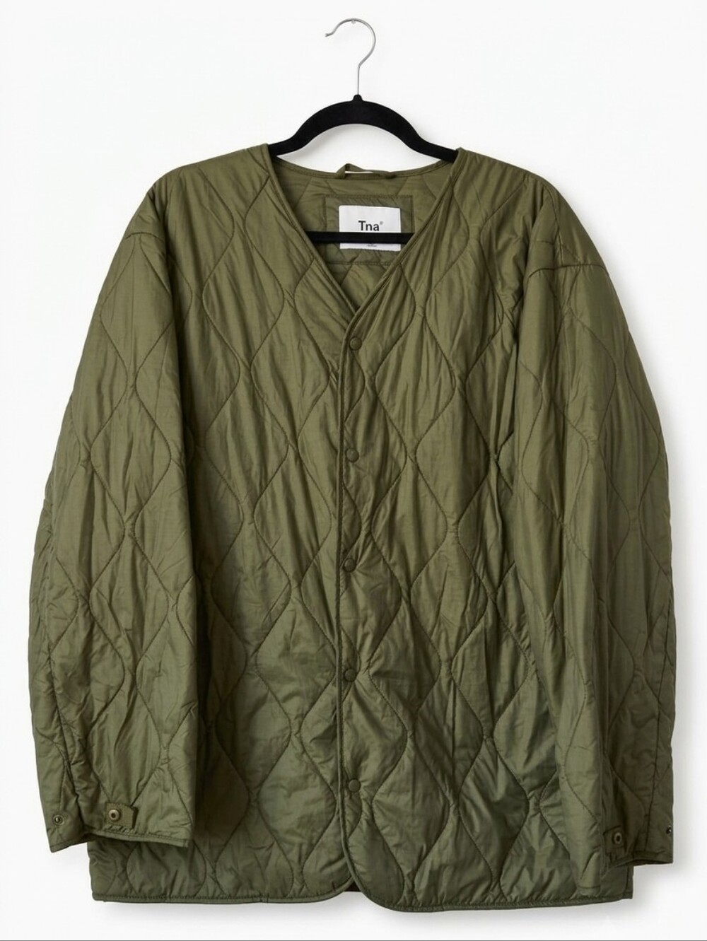 Tna Quilted Liner Jacket - Olive Green - Size M (Oversized Fit)